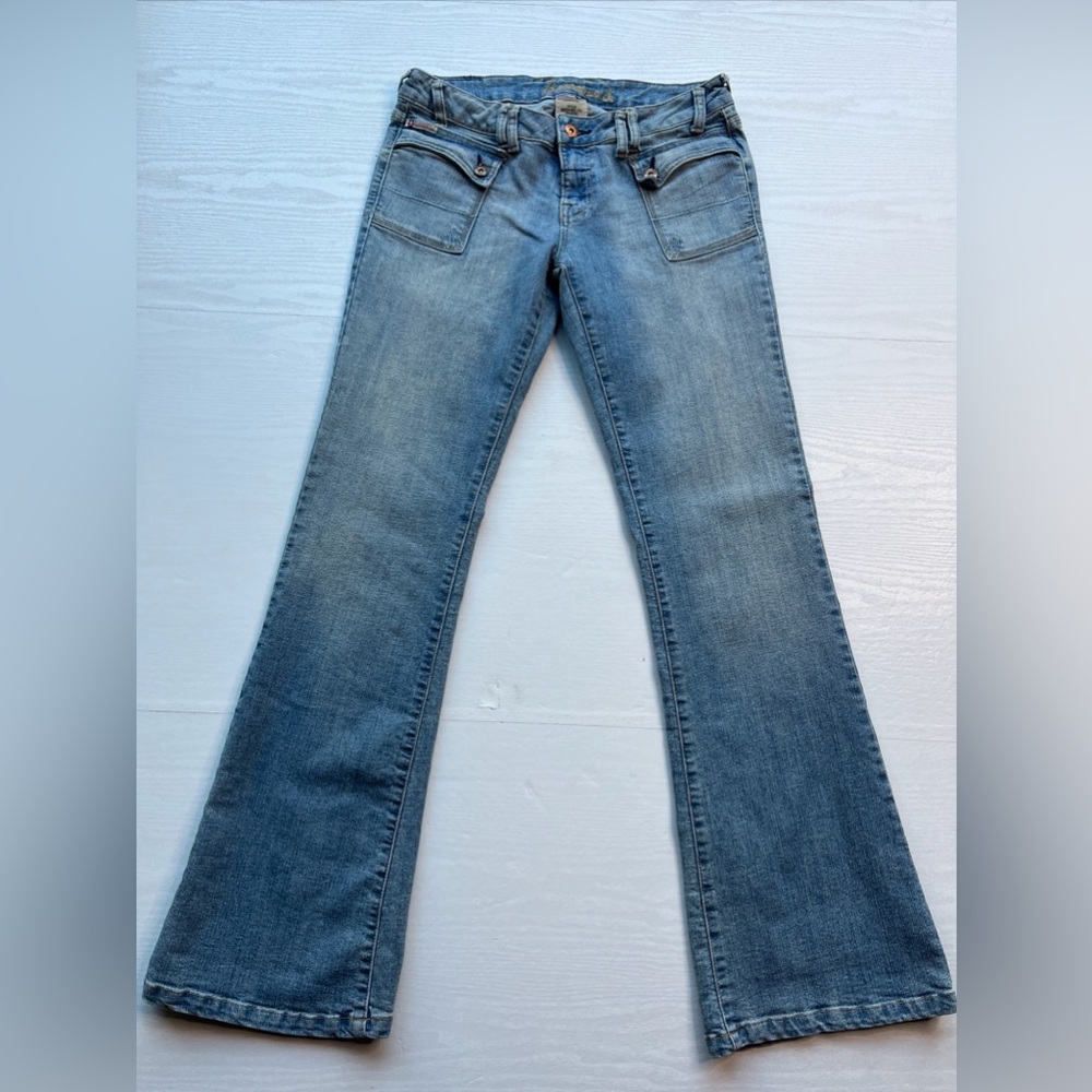 Bubblegum Vintage Flare Jeans Womens 9 Ultra Low Rise Full Length